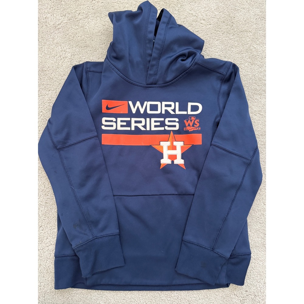Nike Houston Astros 2022 World Series Hoodie Youth Medium Navy Blue Pullover